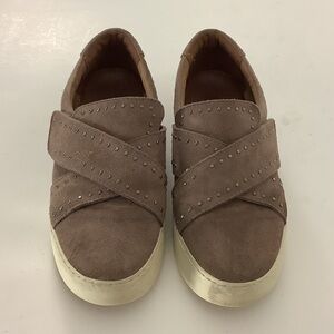 Frye Nina Slip on Sneakers Studs Stylish Boho Platform Suede Shoes